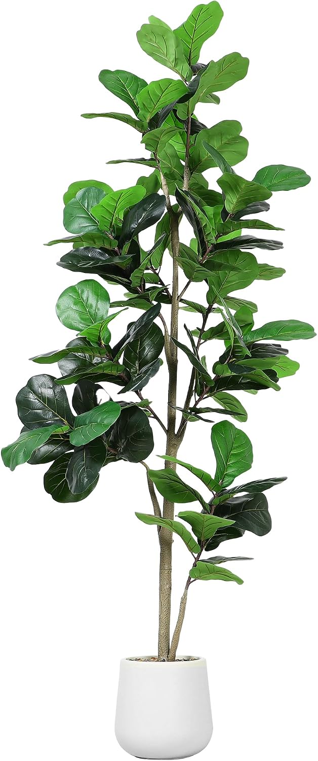 Ficus Lyrata Tree - 7피트 인조 피클리프 나무 가짜 식물
