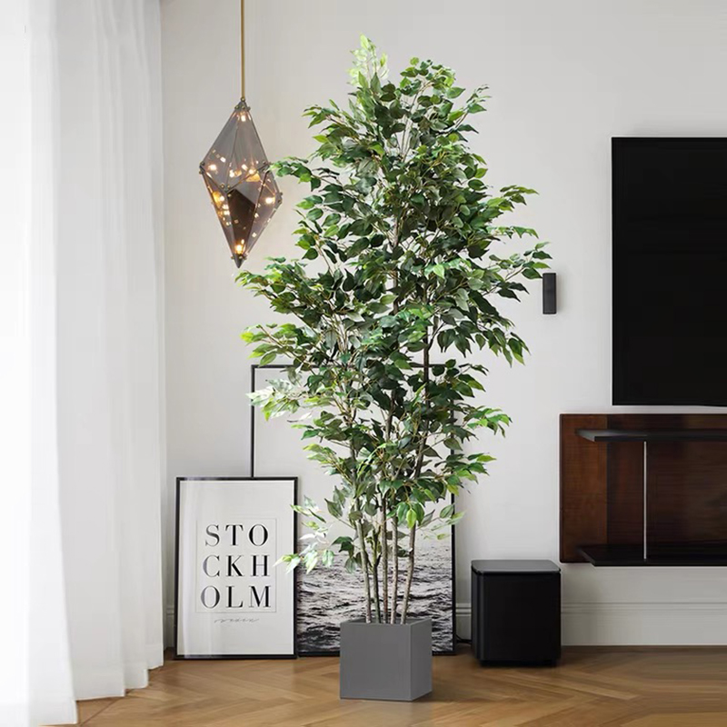 Ficus Lyrata Tree - 70in 인공 ficus 나무 가짜 바닥