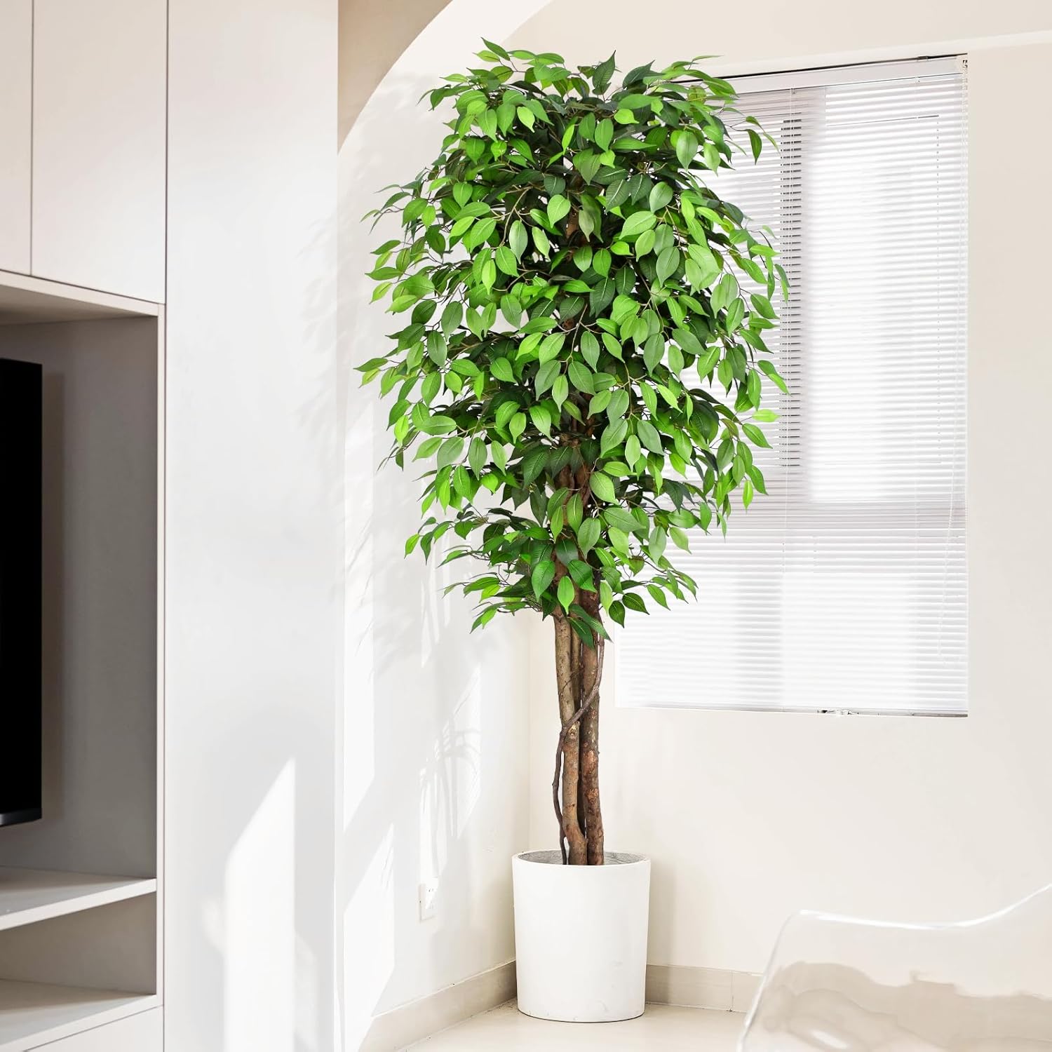 실제와 같은 인조 고무나무, 자연스러운 줄기와 풍성한  - Ficus Lyrata Tree 리뷰 및 가격