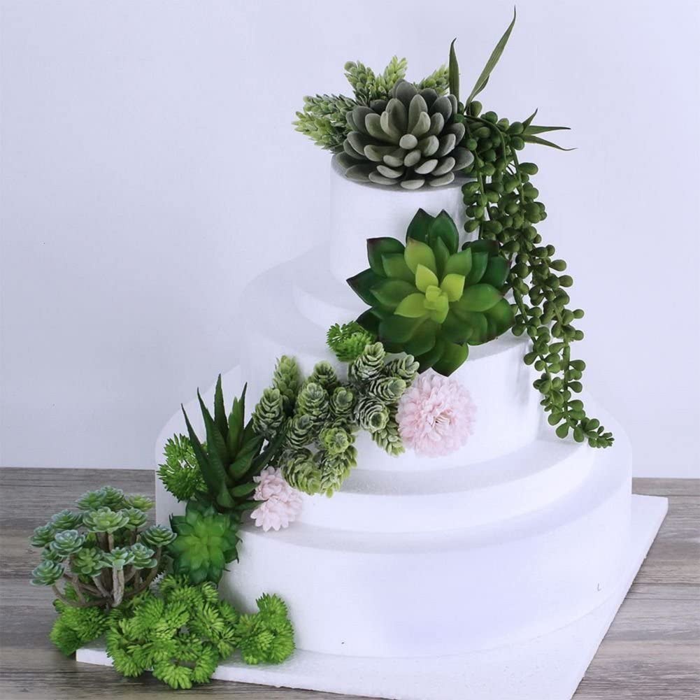 15pcs 인공 즙이 많은 식물 장식 혼합 가짜 다육  - Echeveria Succulent 리뷰 및 가격