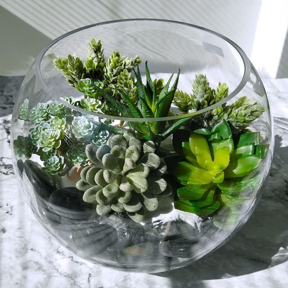 15pcs 인공 즙이 많은 식물 장식 혼합 가짜 다육  - Echeveria Succulent 리뷰 및 가격