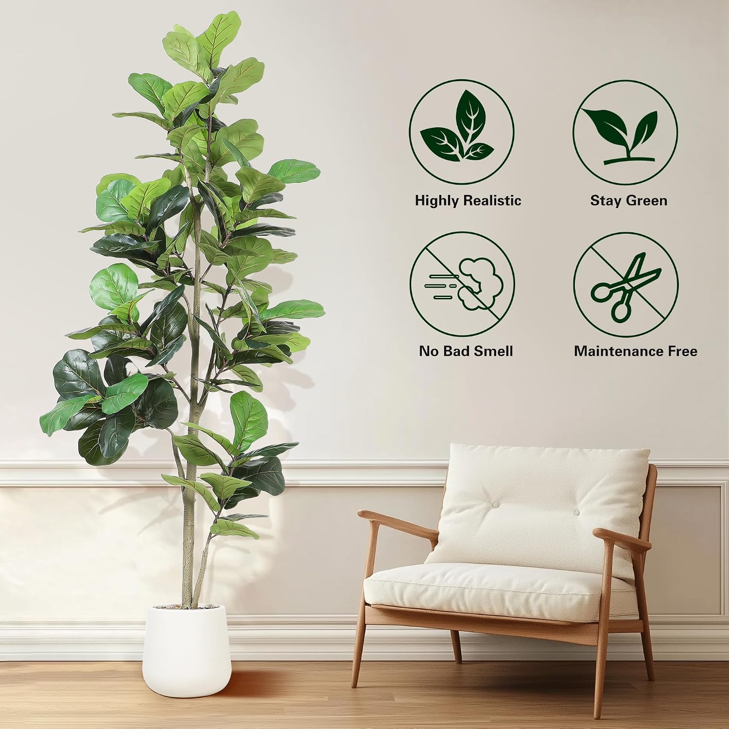 7피트 인조 피클리프 나무 가짜 식물 인조 피쿠스 리라 - Ficus Lyrata Tree 리뷰 및 가격