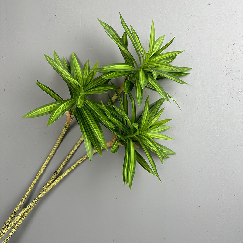 시뮬레이션된 녹색 식물 3개의 백합 대나무 드라세나 산 - Dracaena Marginata 리뷰 및 가격
