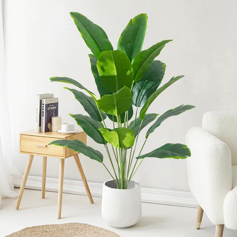 1개 인조 식물 대형 열대 야자수 가짜 바나나 나무 잎 - Dracaena Marginata 리뷰 및 가격