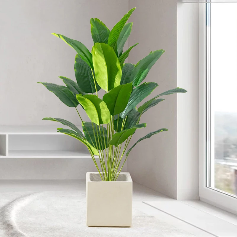 1개 인조 식물 대형 열대 야자수 가짜 바나나 나무 잎 - Dracaena Marginata 리뷰 및 가격